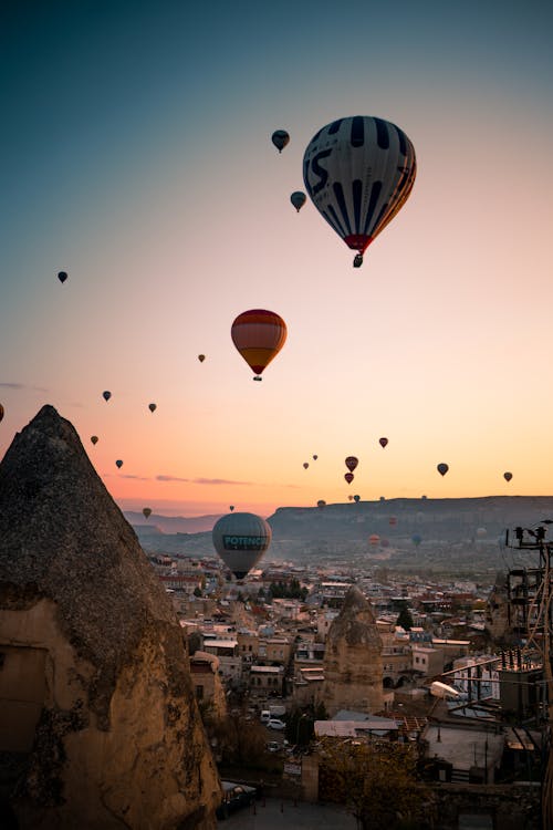 Immagine gratuita di alba, alto, cappadocia