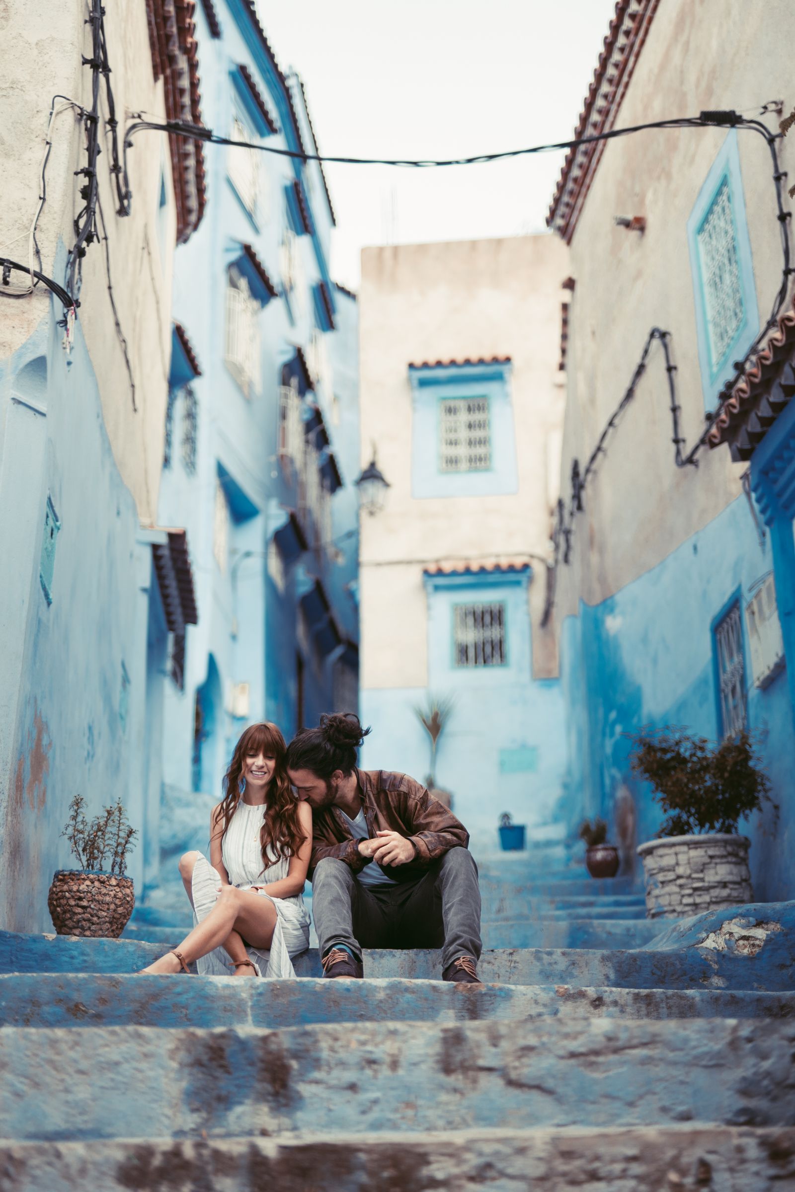 Blue medina alley in Chefchaouen — how to get from Marrakech to Chefchaouen