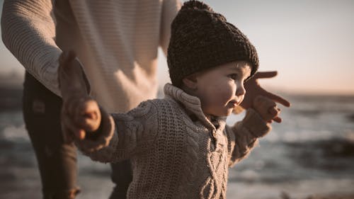 Close-Up Photo of Baby Wearing Beanie