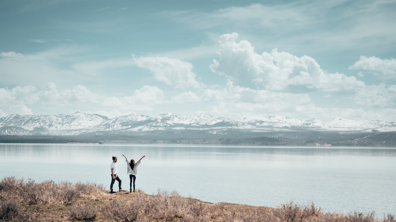 Couple Looking at Mountains