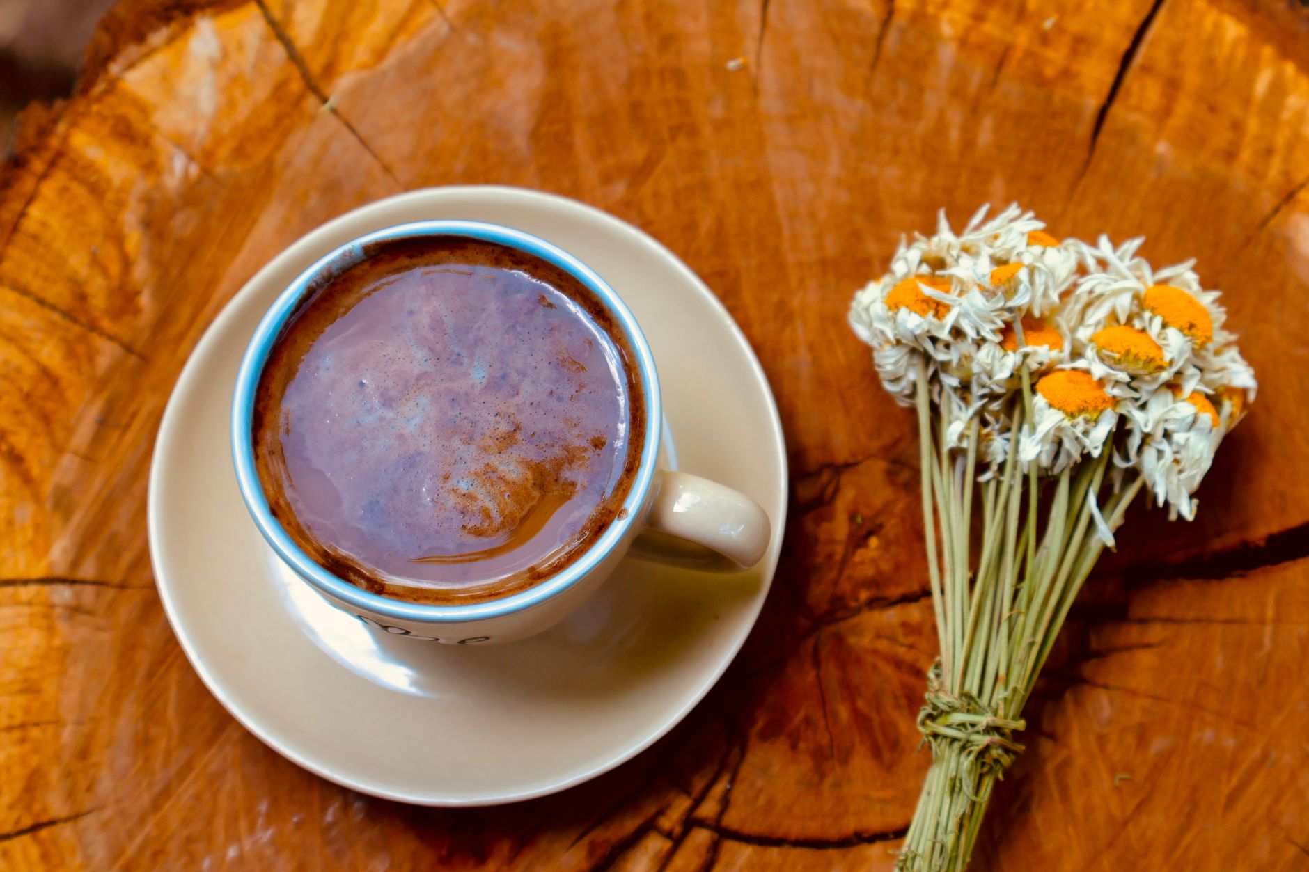 A mug of chamomile or Sleepytime tea