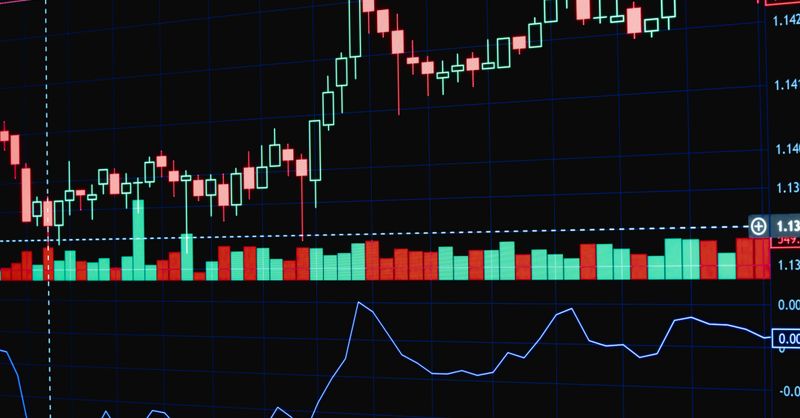 Abstract editorial data-visualization illustration in balanced, blue-toned tones representing XRP and the broader cryptocurrency market — crypto scenario analysis.