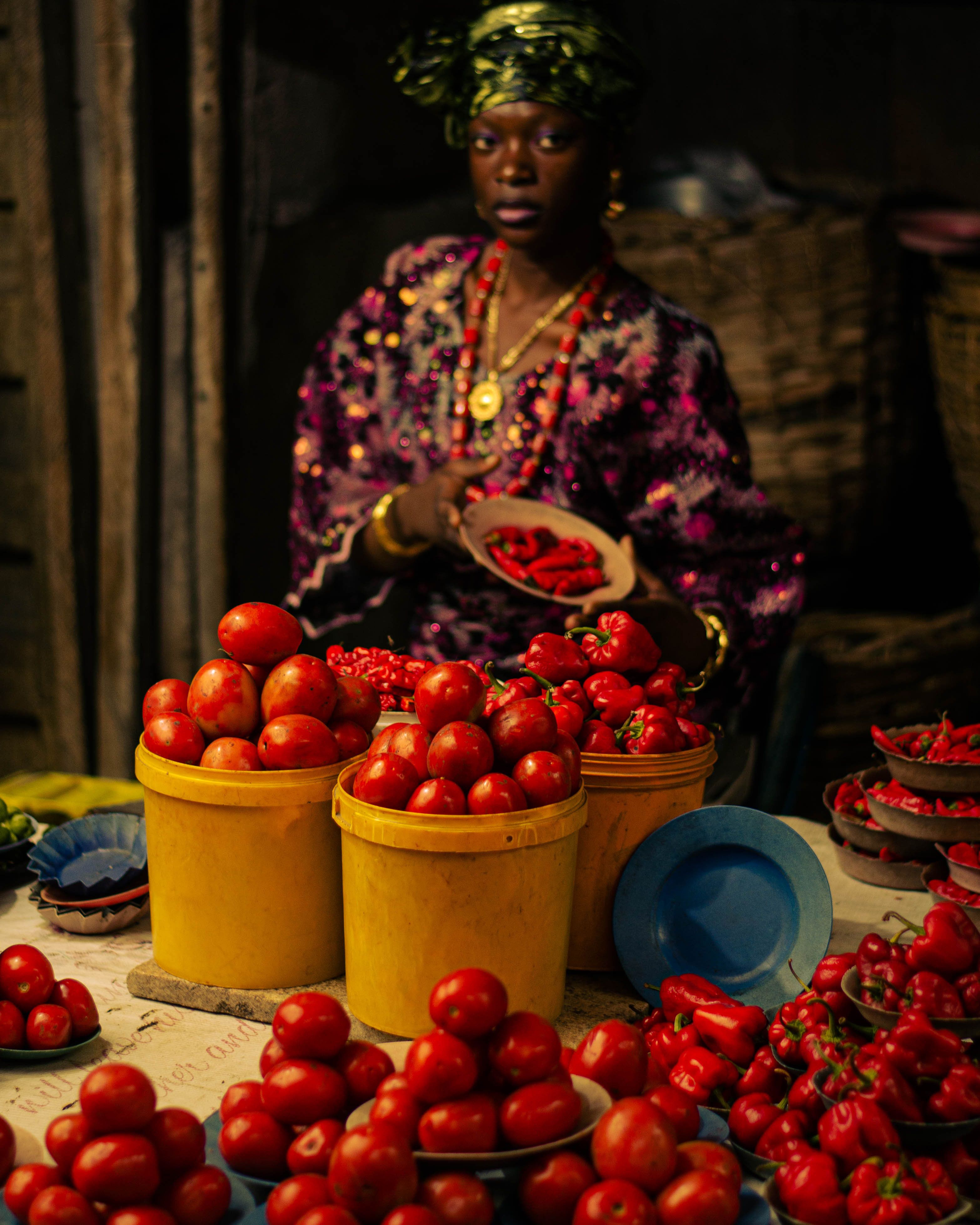 Food and craft at the community market