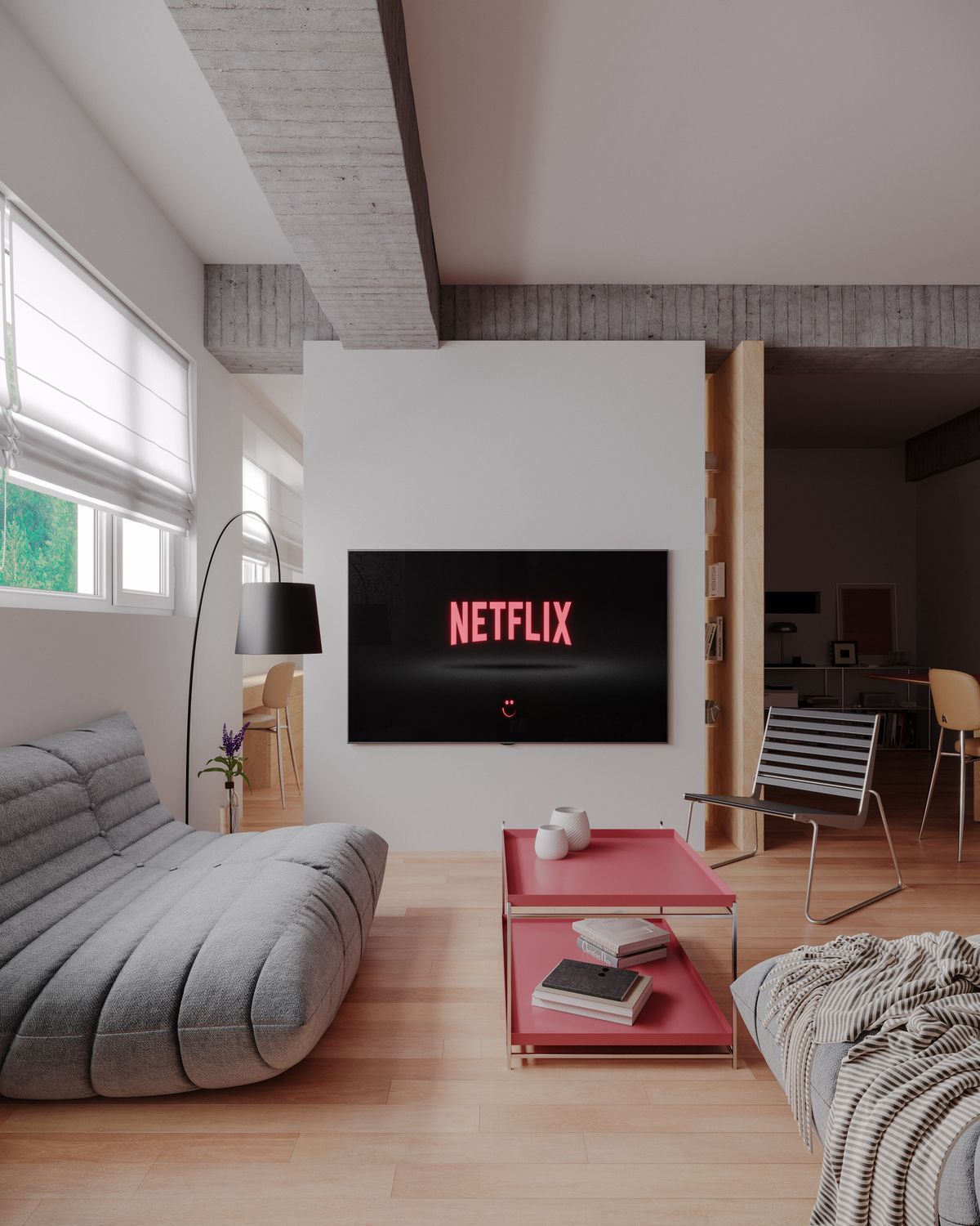 Modern television representing 2026 series and VOD on IPTV Belgie