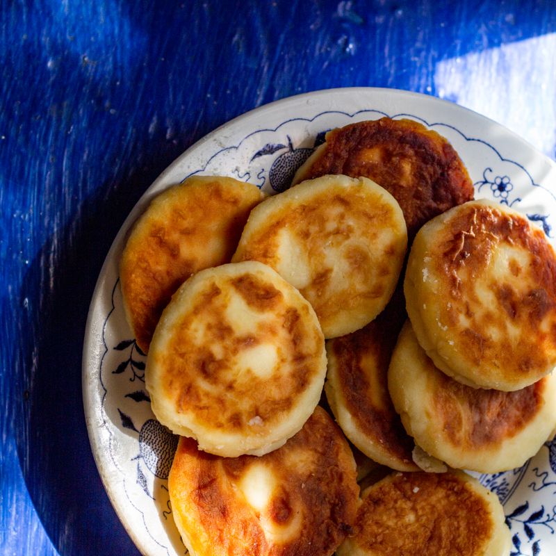 Instant Pot Cottage Cheese Pancakes with Apricot Compote