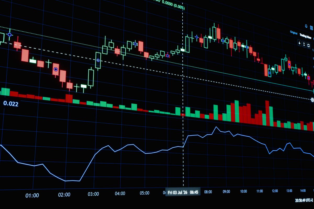 Rate chart on a screen