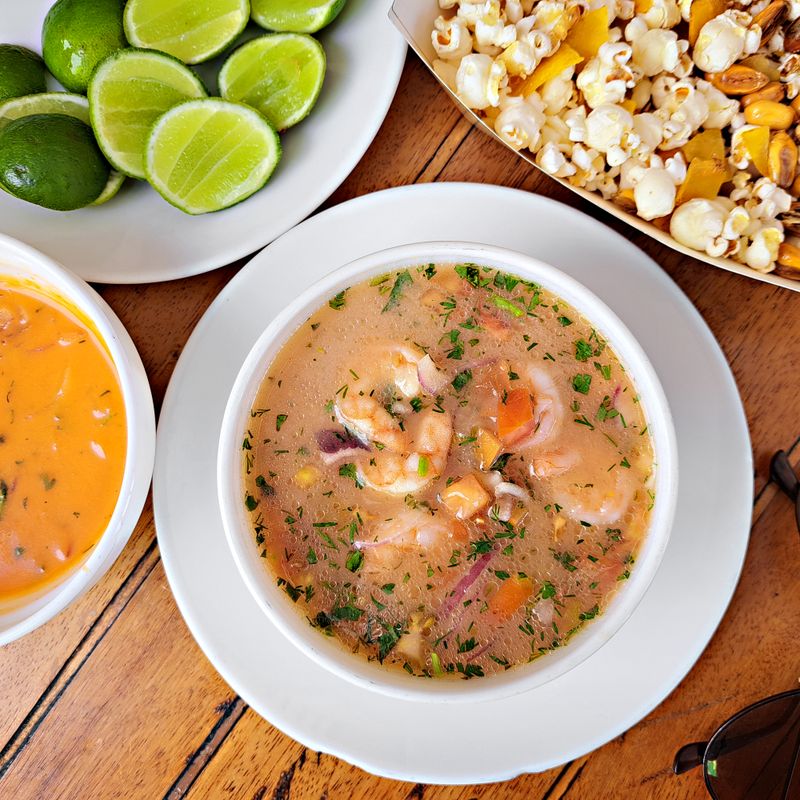 Sourdough Ecuadorian Ceviche-Inspired Seafood and Lime Crackers