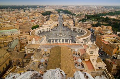 Free Aerial View of Vatican City Stock Photo