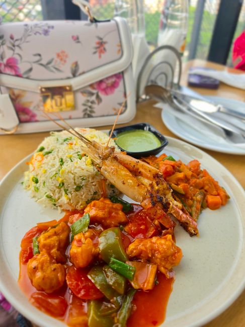 chinese style shrimp plate