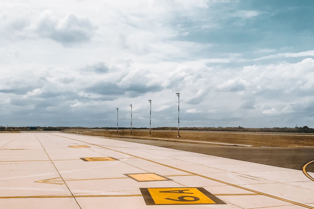 Aircraft at a gate awaiting boarding