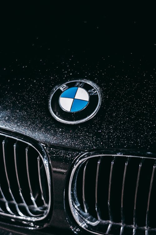 BMW Car Logo on Black Car