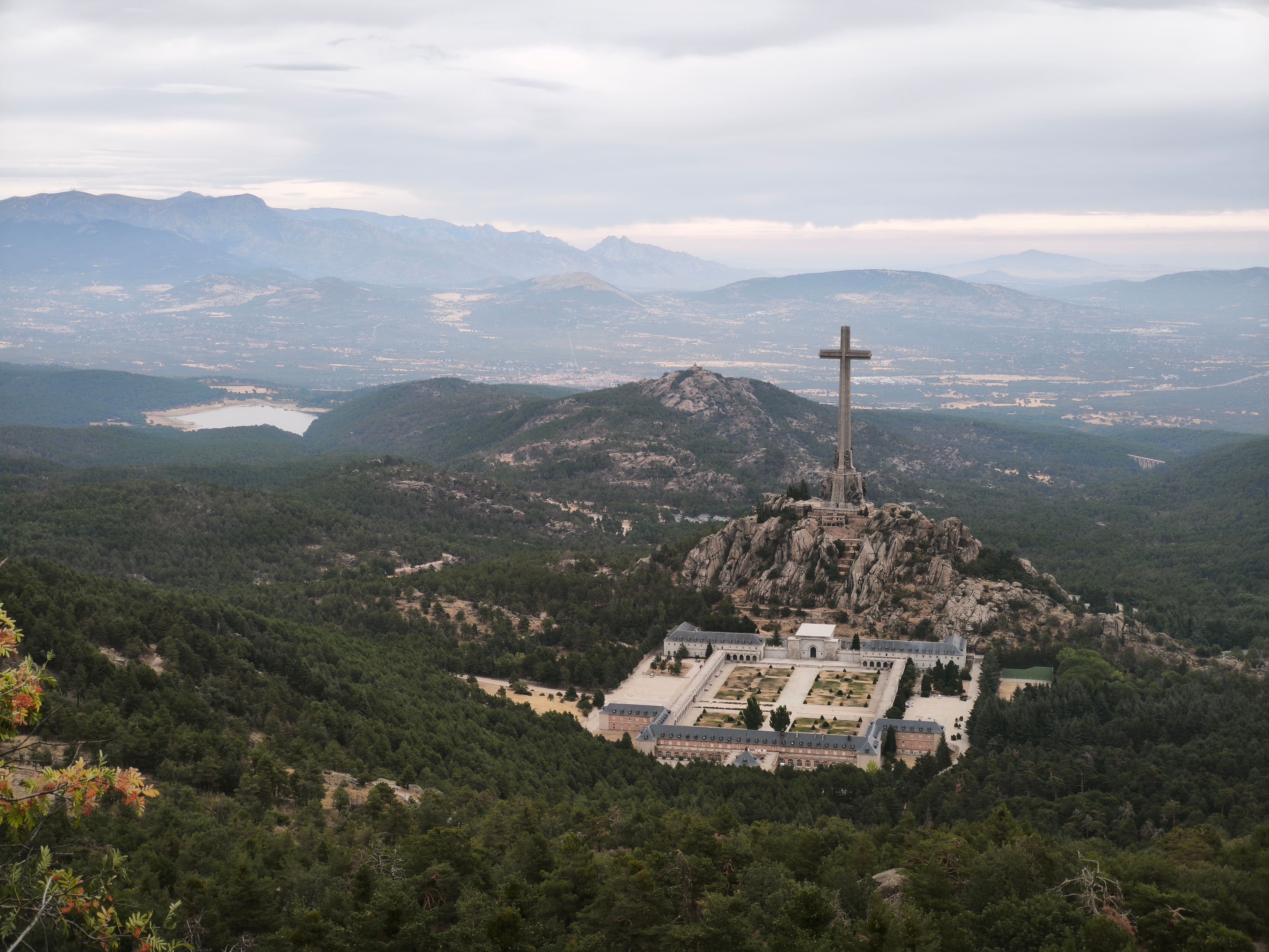 The majestic Royal Monastery of San Lorenzo de El Escorial, a historical residence of the King of Spain