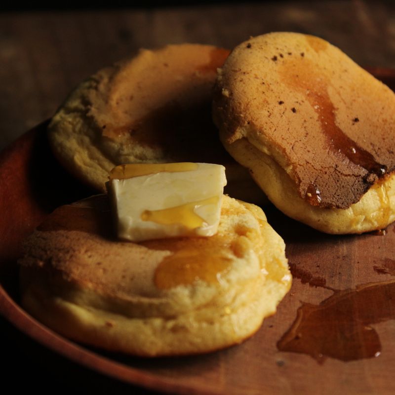 Slow Cooker Cardamom Pear Pancakes with Brown Butter