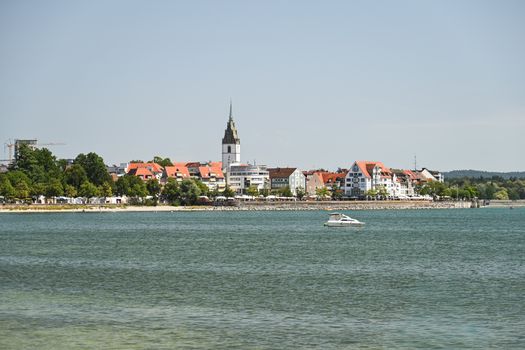 Picturesque town of Friedrichshafen with beautiful lakeside view of Lake Constance.