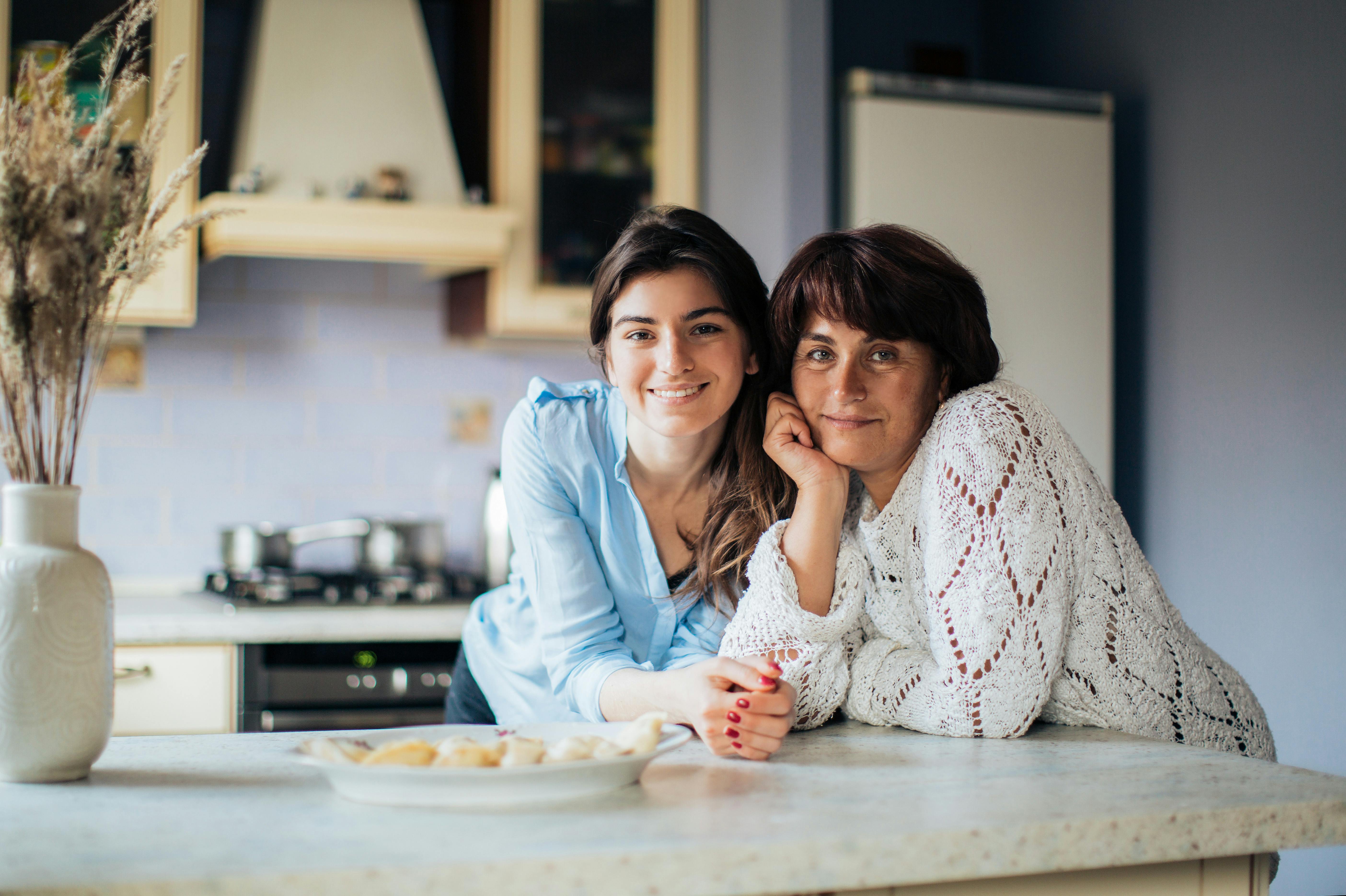 portrait of a mother and daughter together