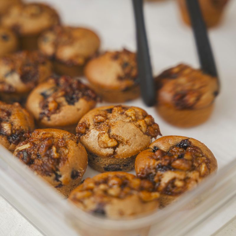 Riced Carrot and Sunflower Oil Muffins with Nuts