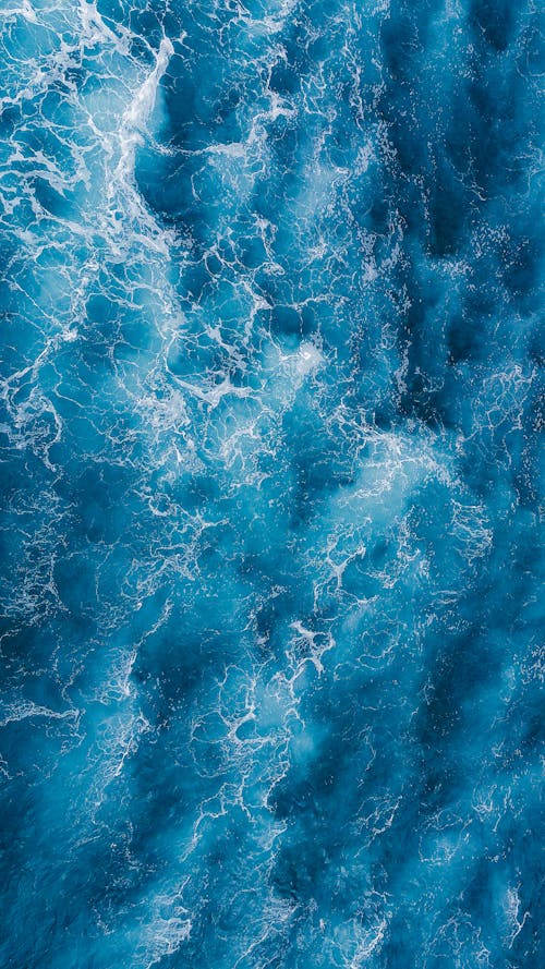 Free Aerial Shot of Blue Water Stock Photo