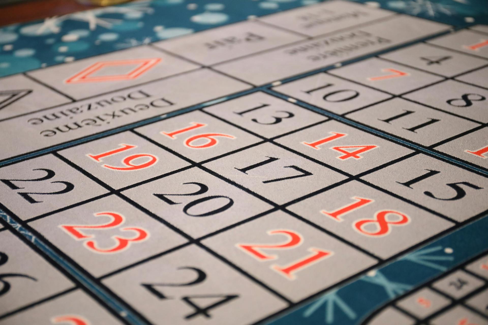 Close-up Photo of Numbers on a Board Game