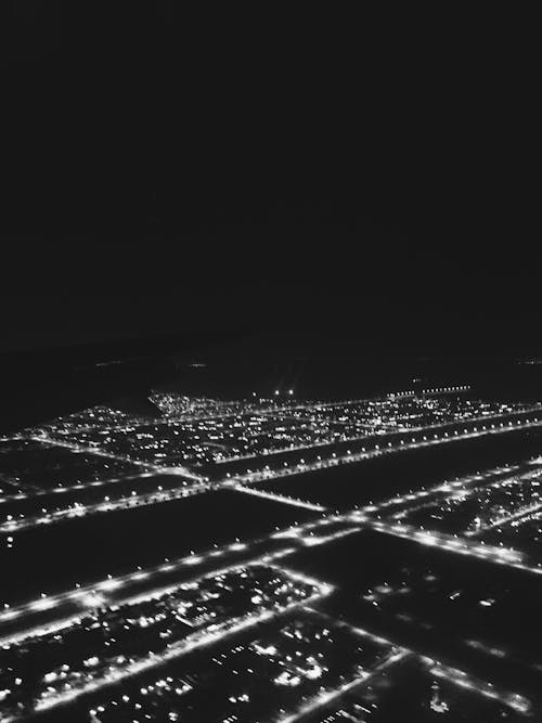 城市, 城市之夜, 飛機 的 免費圖庫相片