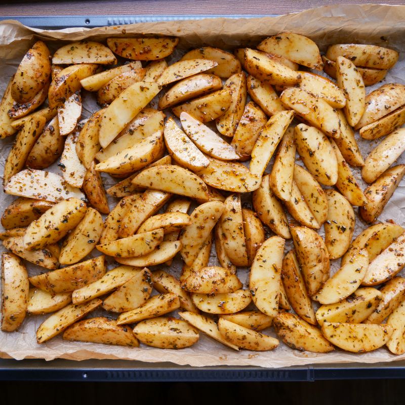 Crispy Oven Roasted Potatoes with Garlic and Rosemary