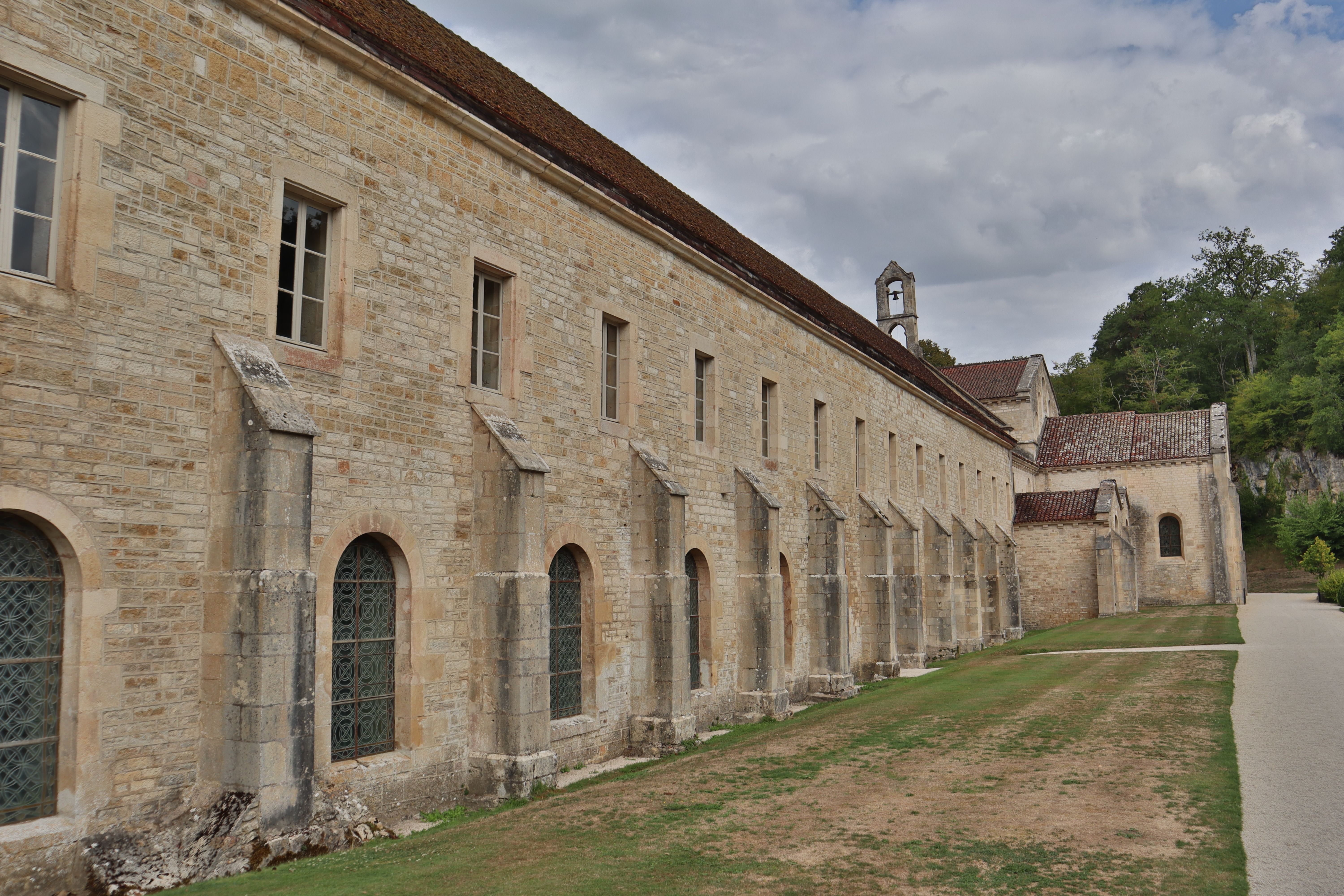 Explore the architectural beauty of a historic abbey in Montbard, Bourgogne-Franche-Comté.