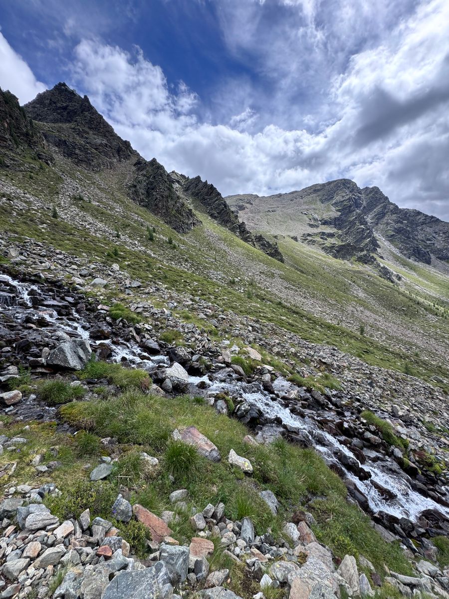 Alpine valley and mountain stream — photo by Petra Nesti on Pexels