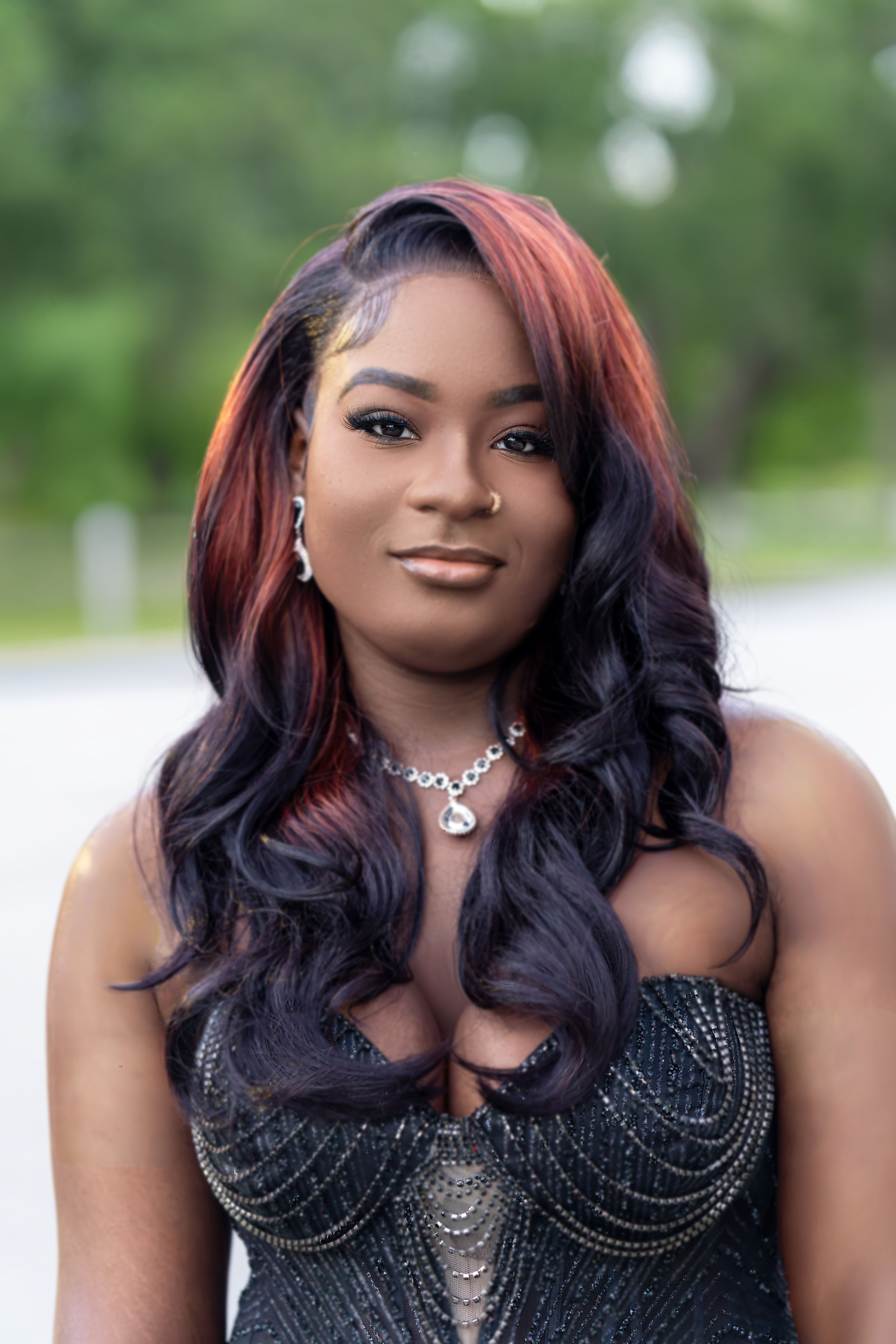 Auburn Highlight Body Wave Sew-In — a hair look on BLK GLO