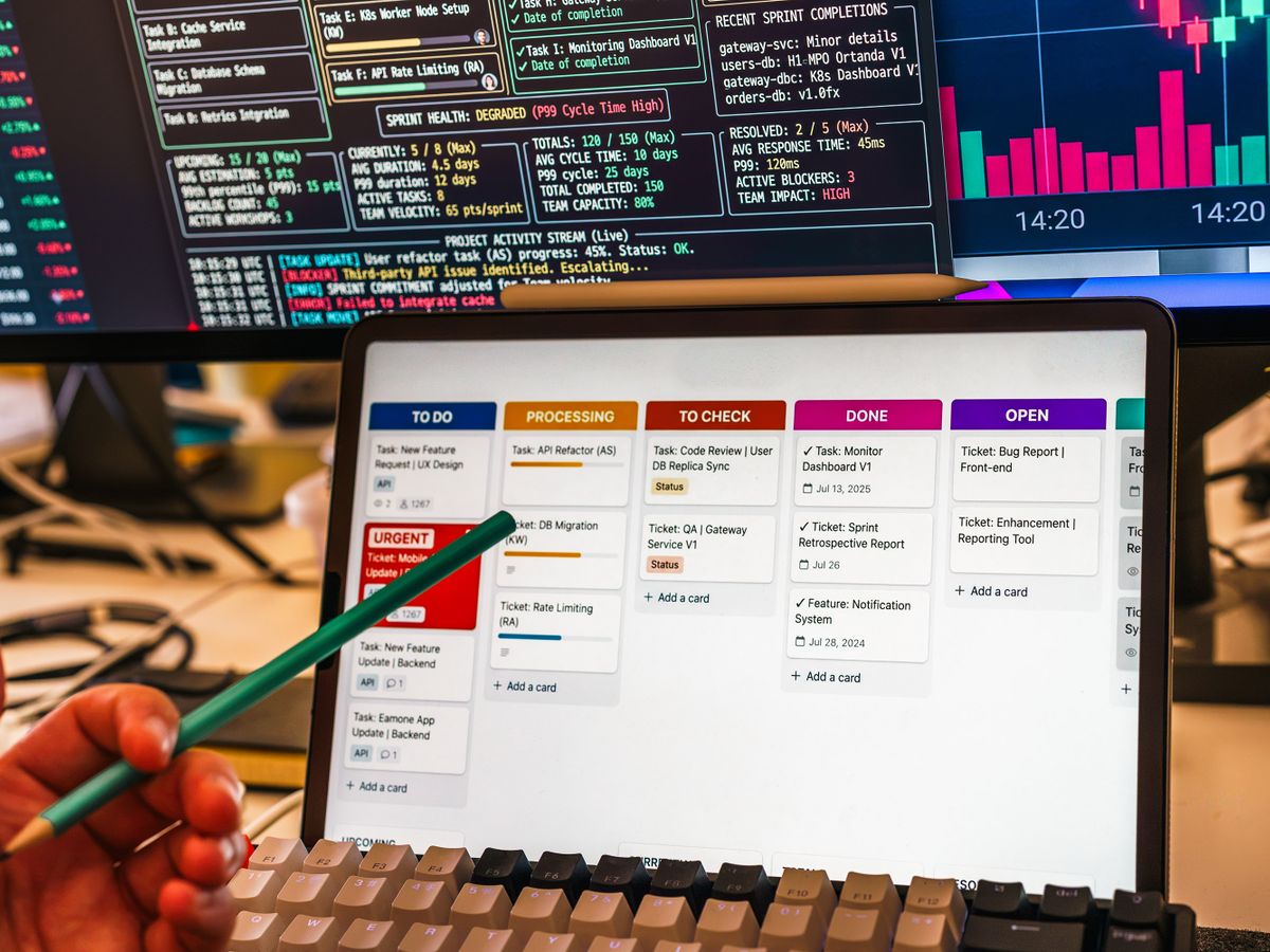 The ticket board a client can log into