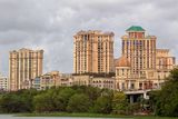 The Hiranandani complex rising over Powai's greenery