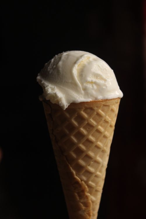 Close-up vanilla cone