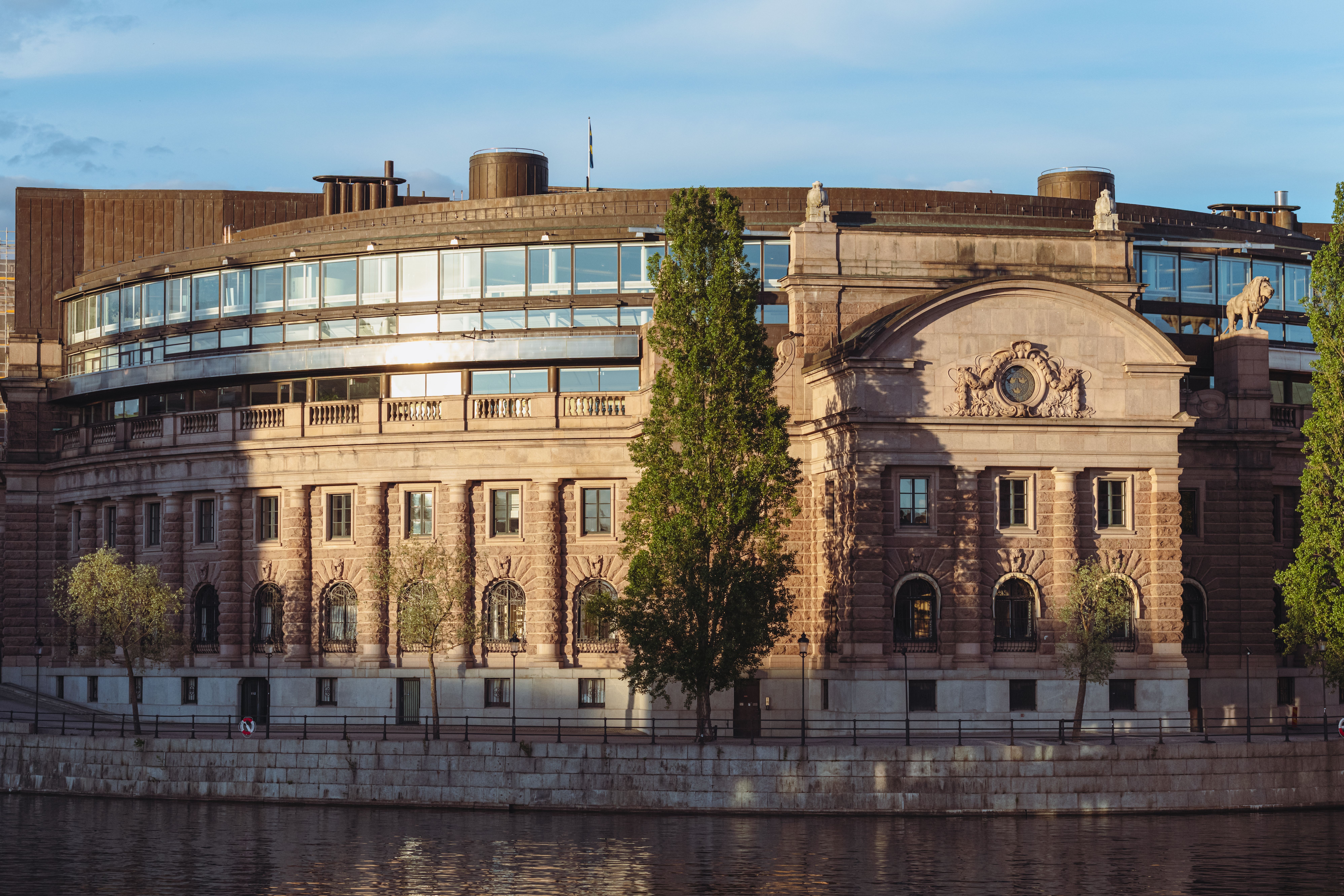 Modernt kontorslandskap i Stockholm