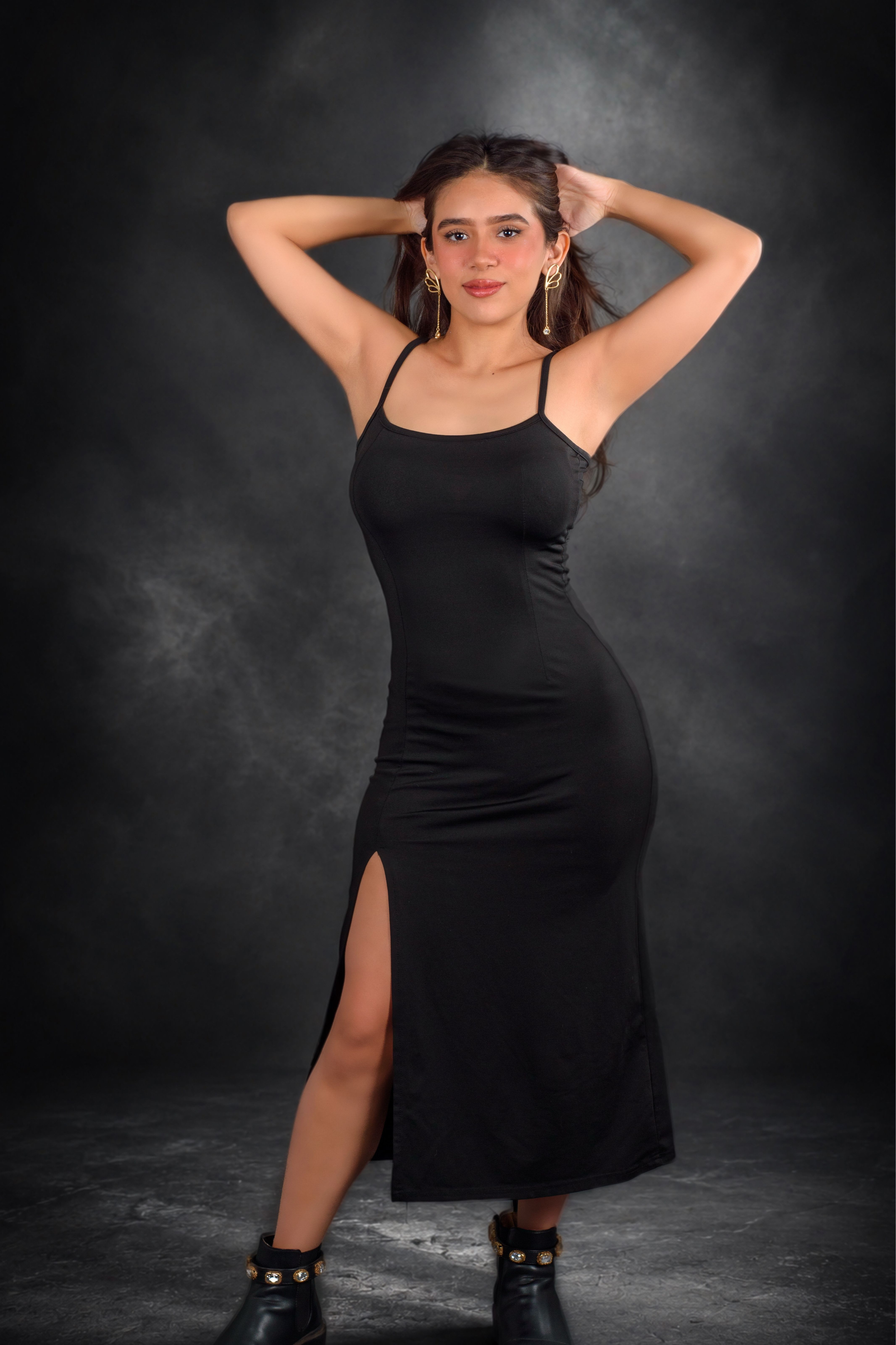 Vestido Midi Canelado