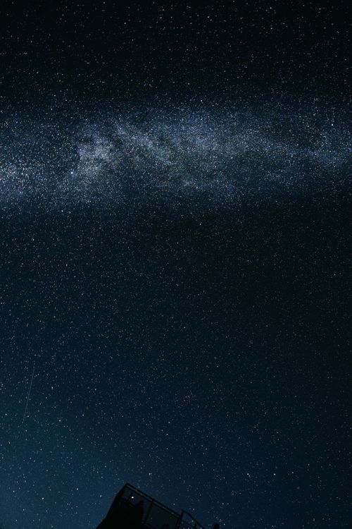 Free Captivating night sky showcasing the Milky Way over a silhouette in England. Stock Photo