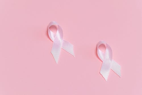 Pink Ribbons on Pink Surface