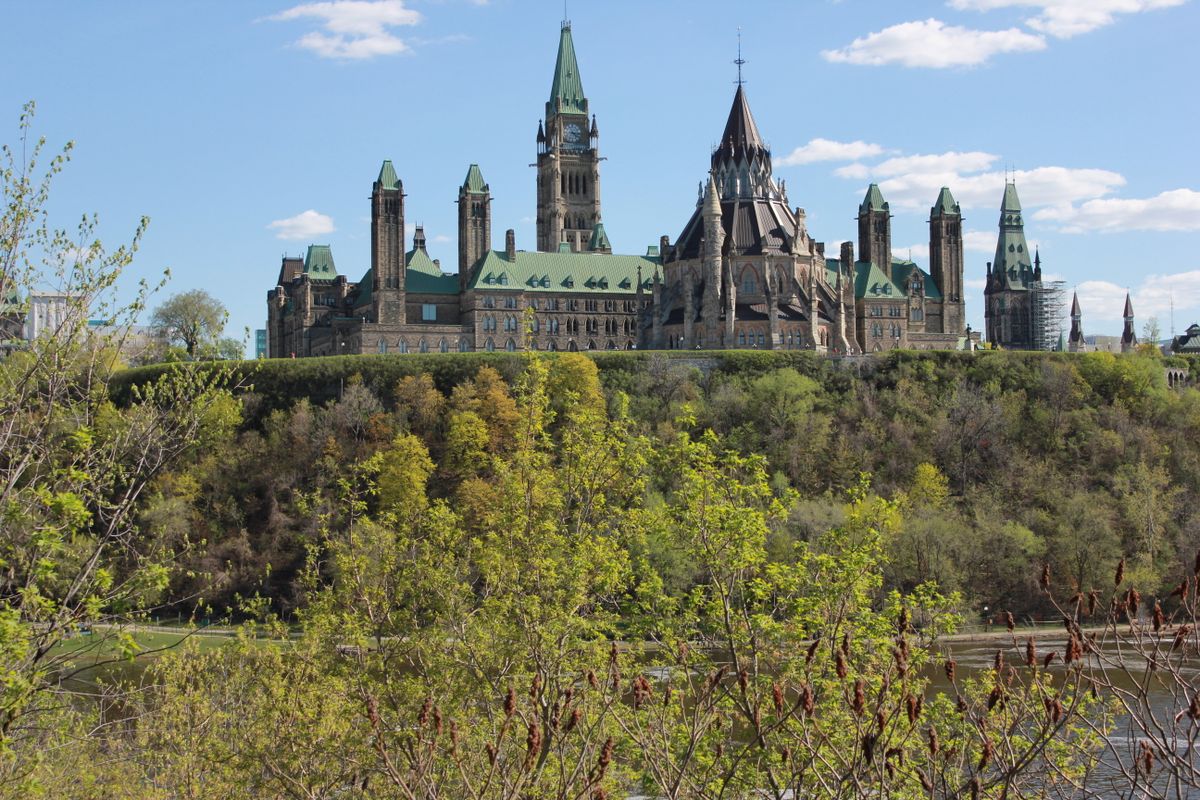 Ottawa Parliament buildings viewed across the water
