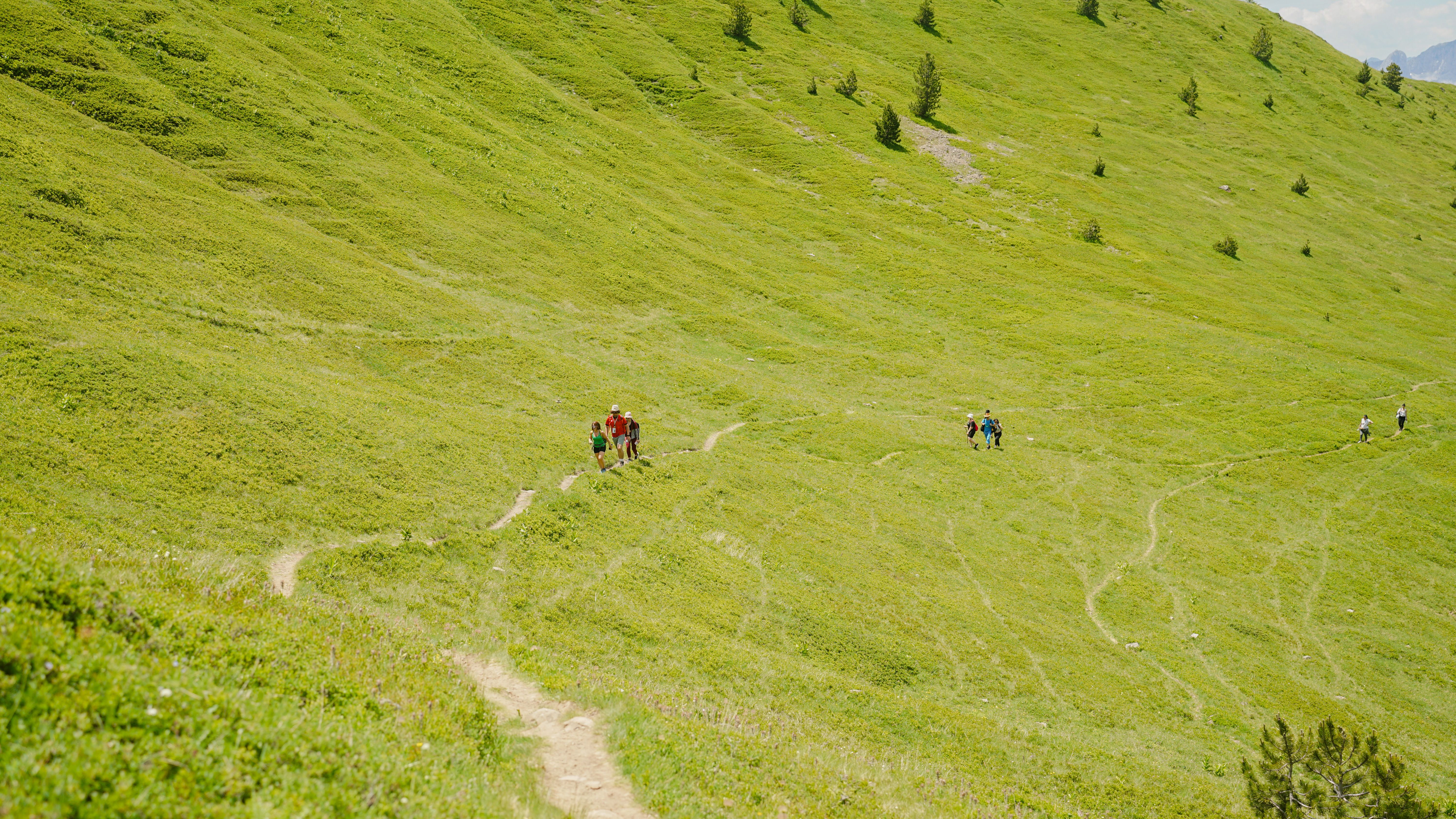 Familie beim Wandern