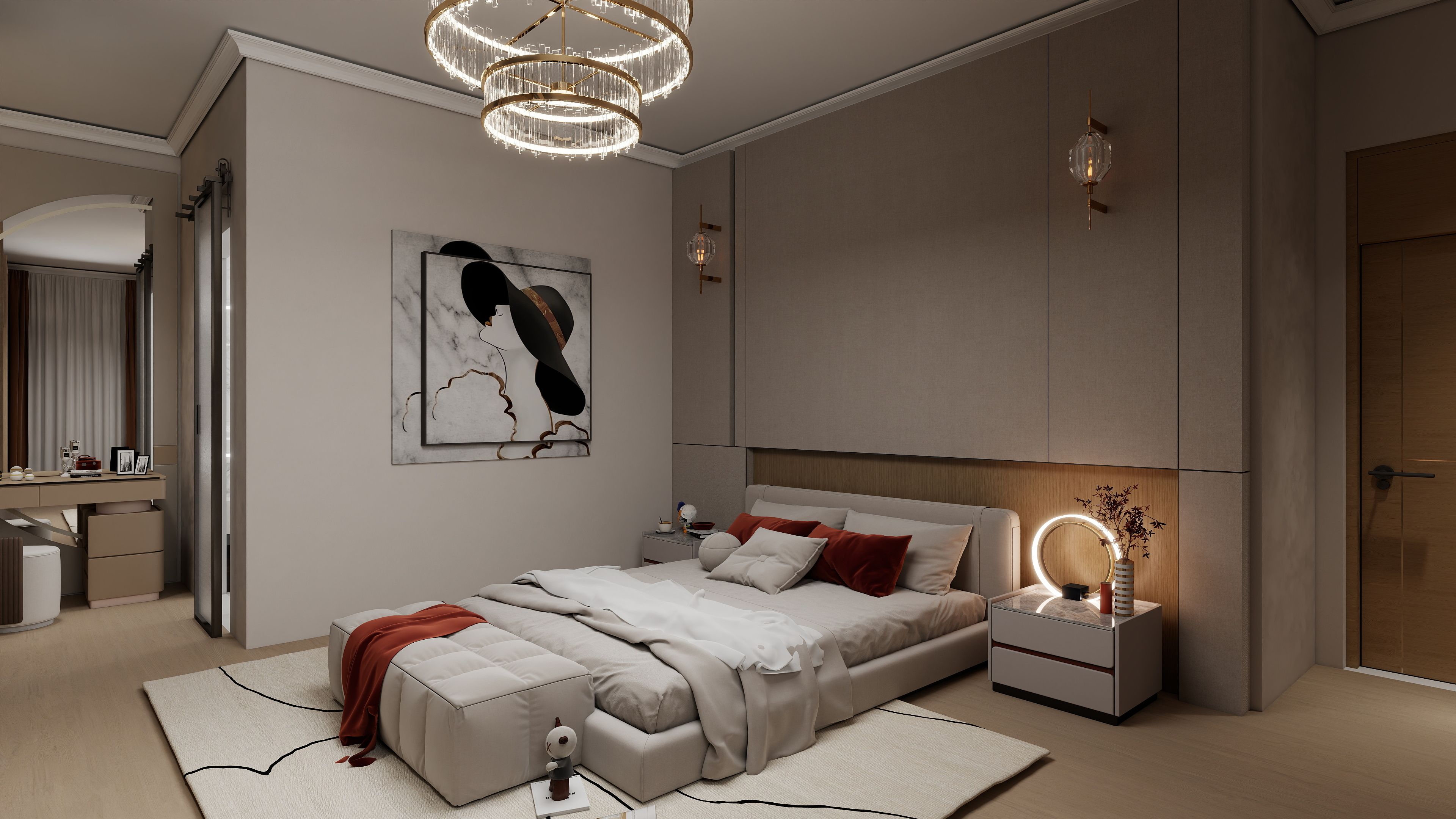 Warm bedroom lighting ideas