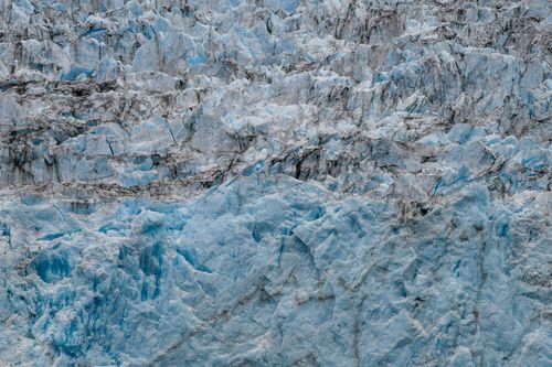 Free Close-up of Yale Glacier's intricate ice formations in Alaska, showcasing vibrant blue hues. Stock Photo