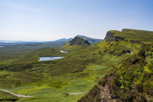 Free Breathtaking view of Quiraing on the Isle of Skye, Scotland, showcasing lush green hills. Stock Photo
