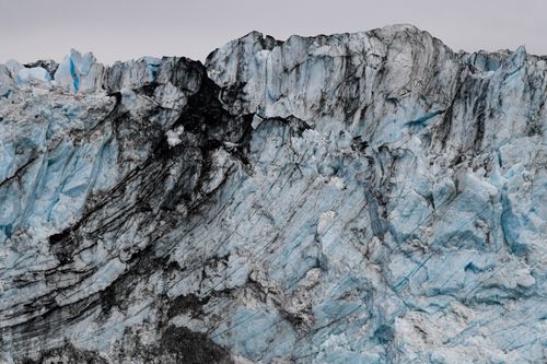 Free Spectacular close-up of Alaska's Harvard Glacier showcasing its intricate ice formations. Stock Photo