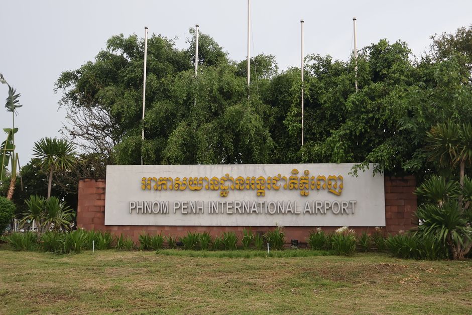 Modern terminal interior of Phnom Penh International Airport, Cambodia
