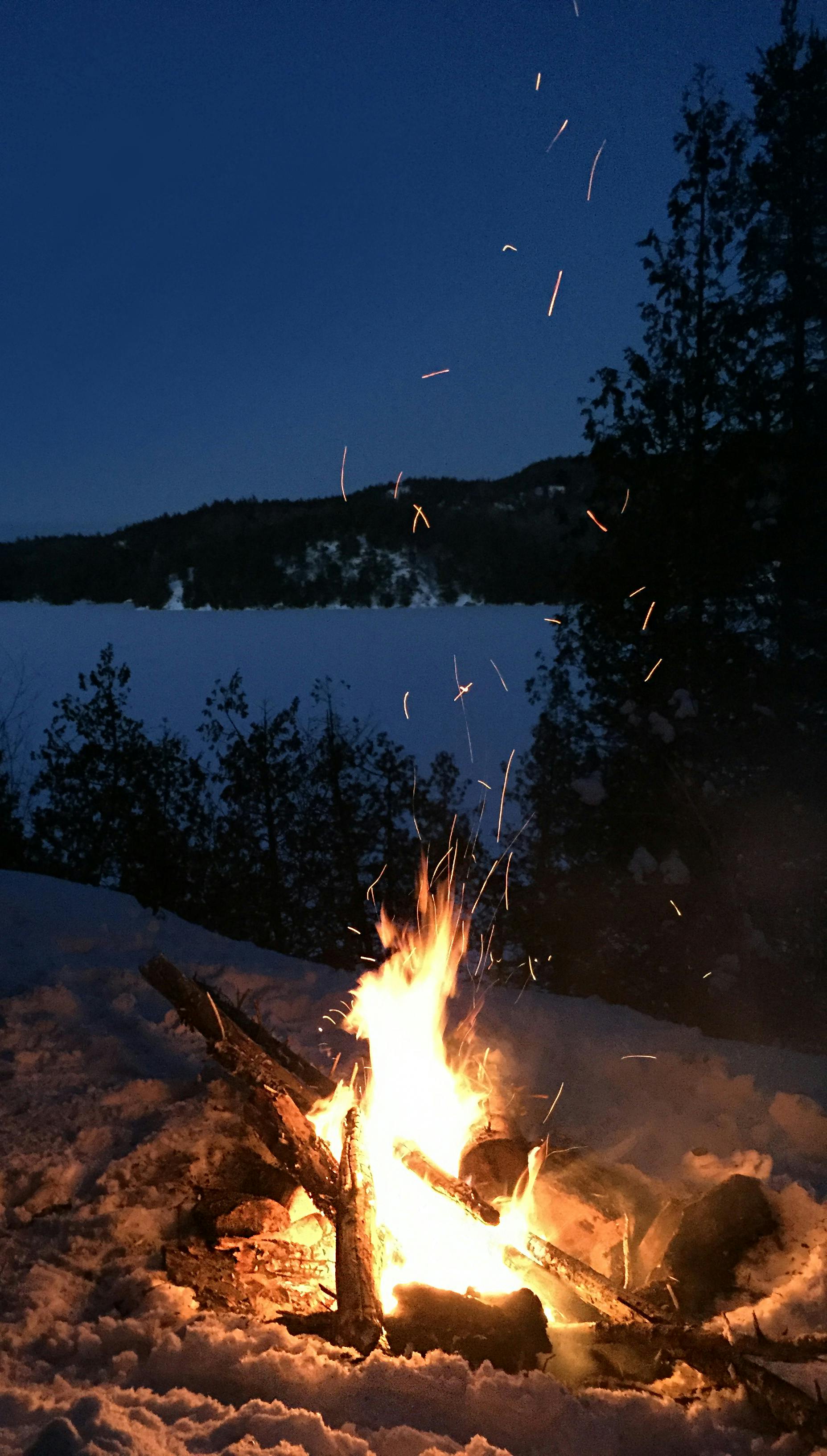 たき火 冬のたき火 垂直方向の画像の無料の写真素材