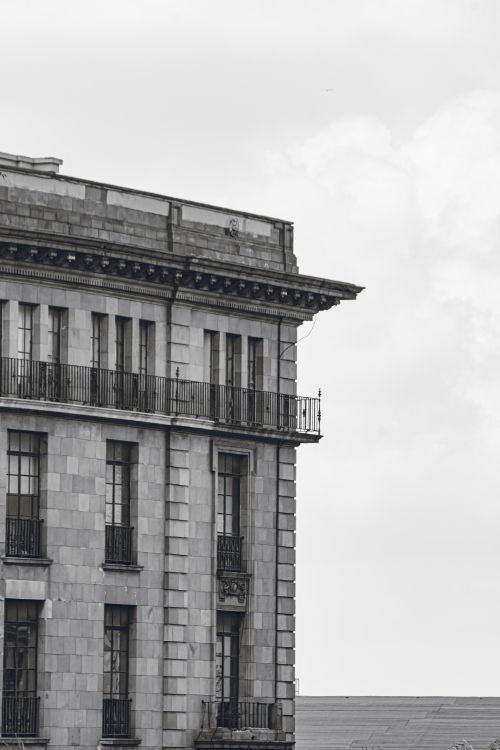 Free An elegant historic building facade in Tampico, showcasing classic architectural details. Stock Photo