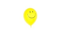 Yellow Smiley Balloon With White Background
