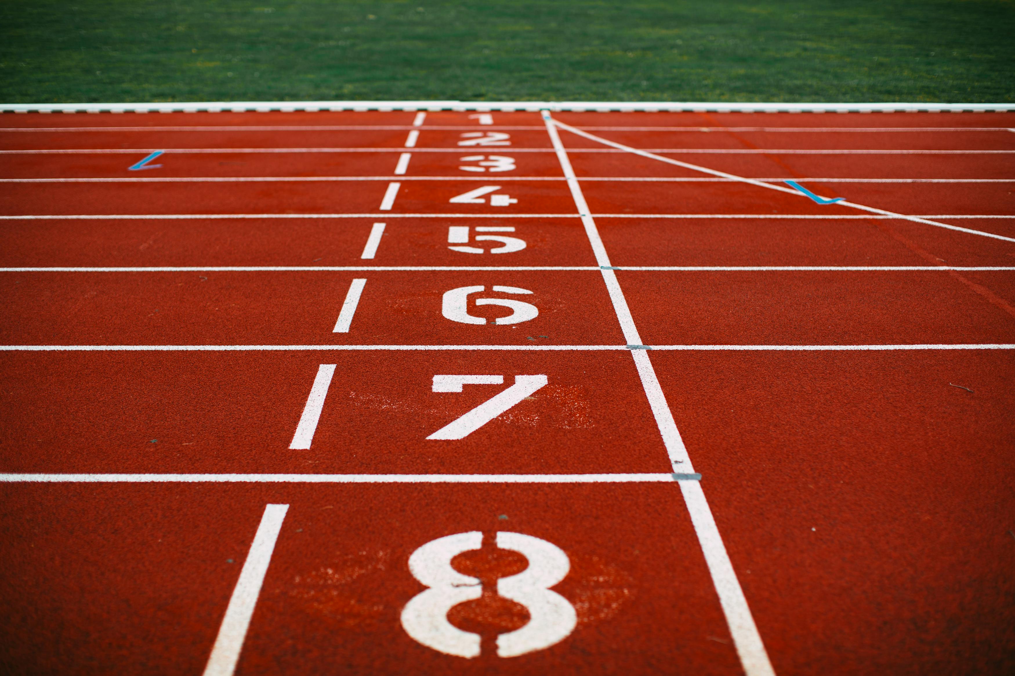 CSFOTO 7x5ft Background for Athletics Stadium with Race Track with Starting  Blocks and Hurdles Photography Backdrop Match Competition Illuminated Pitch  Field Photo Studio Props Polyester Wallpaper  Amazonin Electronics