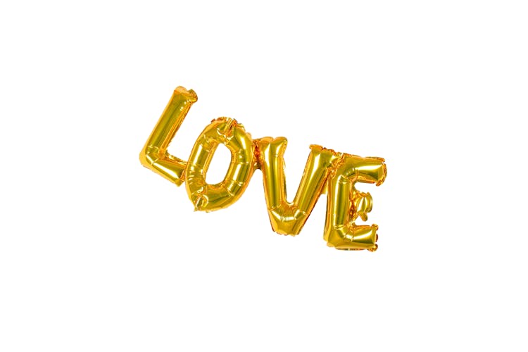 Gold Love Balloon