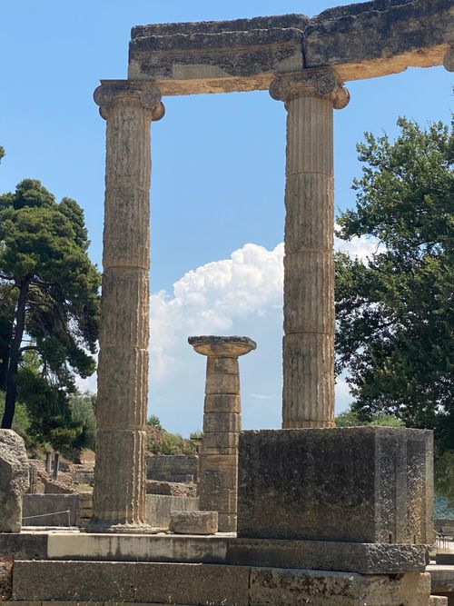Free Explore the majestic ruins of Olympia, Greece, showcasing iconic ancient Greek architecture. Stock Photo