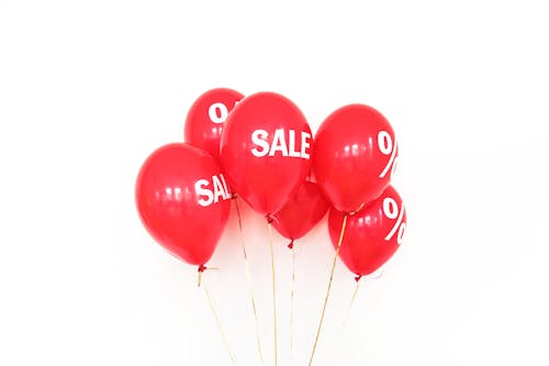 Foto d'estoc gratuïta de globus, venda, vermell