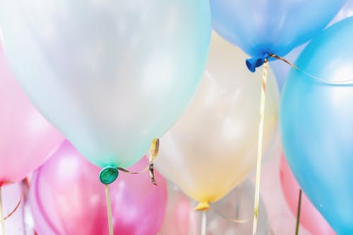 Free Pastel Colored Balloons Stock Photo