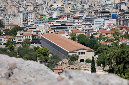 Free Explore the scenic aerial view of the Ancient Agora and cityscape in Athens, Greece. Stock Photo